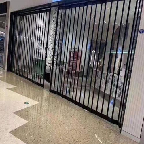 铭轩新款折叠门铝合金水晶折叠门商场透明推拉折叠门隔断